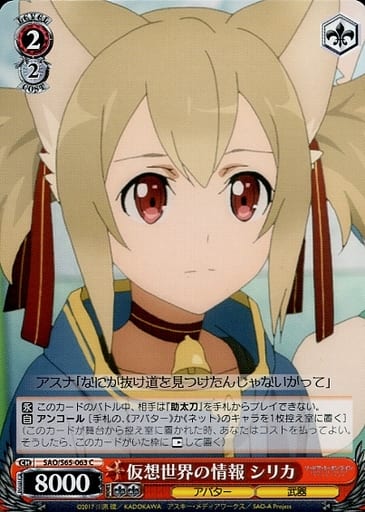 [C] SAO/S65-063 仮想世界の情報 シリカ