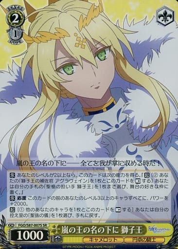 [SR] FGO/S87-007S 嵐の王の名の下に 獅子王